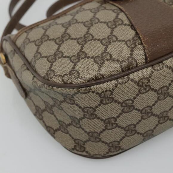 GUCCI GG Supreme Web Sherry Line Bag Pvc Beige Gold 89 02 032 - Picture 11 of 16